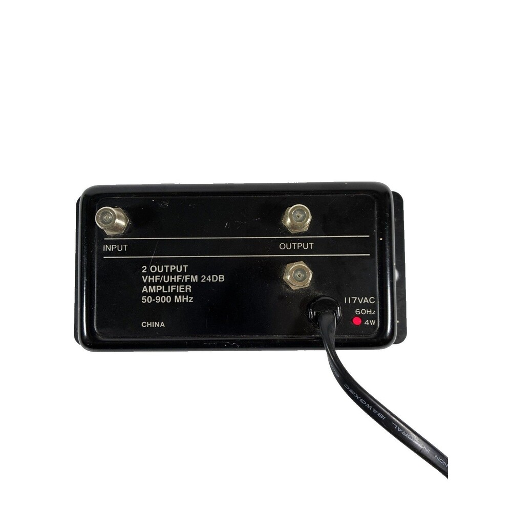 2 Output UHF VHF FM 24dB Distribution Amplifier 50-900MHz Cat 32159